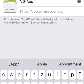 VG-App installieren