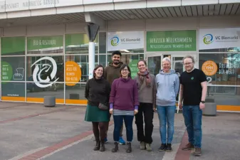 Unser Team vor dem VG Biomarkt Fritz-Reuter-Str.